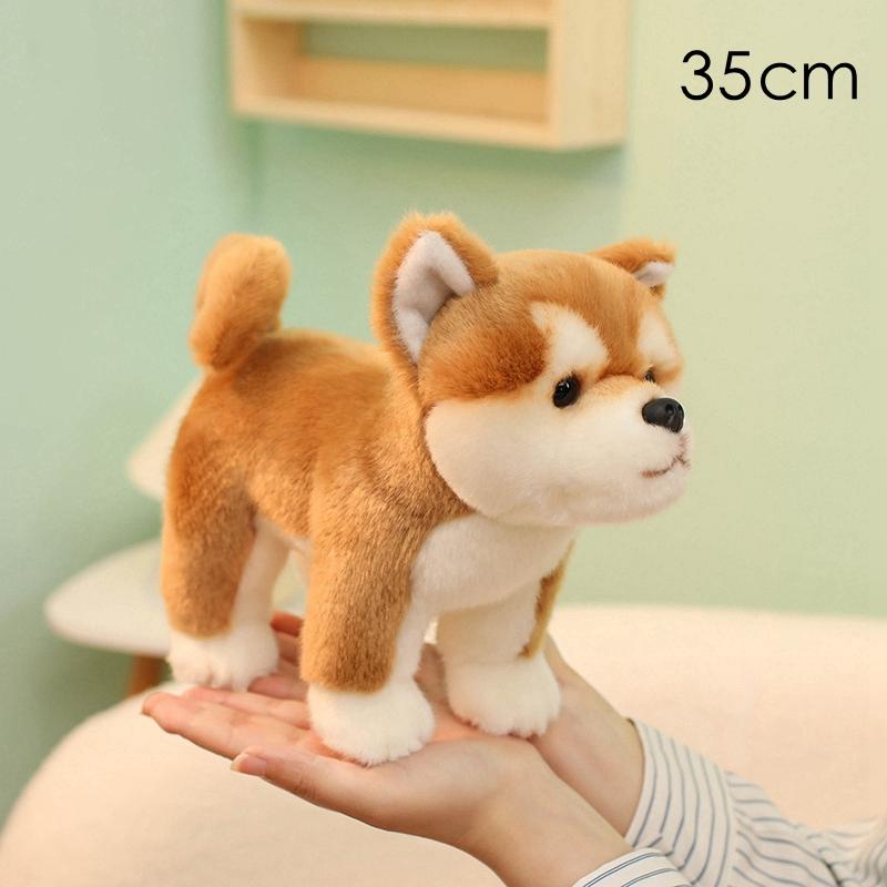 Lifelike Realistic Doggy Soft Figures Corgi Bulldog Pomeranian Filled Pet Cuddly Beast Items House Ornament Tots Birthday Treat