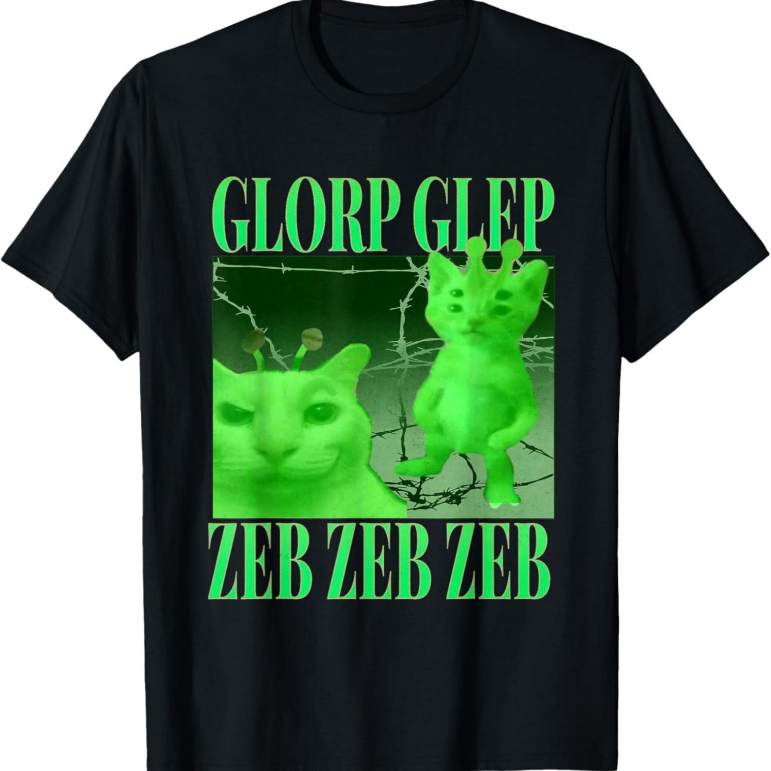 Gnarp Cat Silly Alien Cat Meme Brainrot Meme Funny Funny Cat T-Shirt(1) S