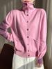Women's Soft & Warm Solid Color Turtleneck Sweater - Loose Fit, Thick High Neck Top for Autumn & Winter