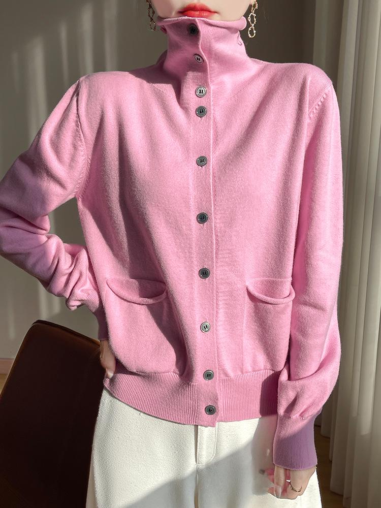 Women's Soft & Warm Solid Color Turtleneck Sweater - Loose Fit, Thick High Neck Top for Autumn & Winter