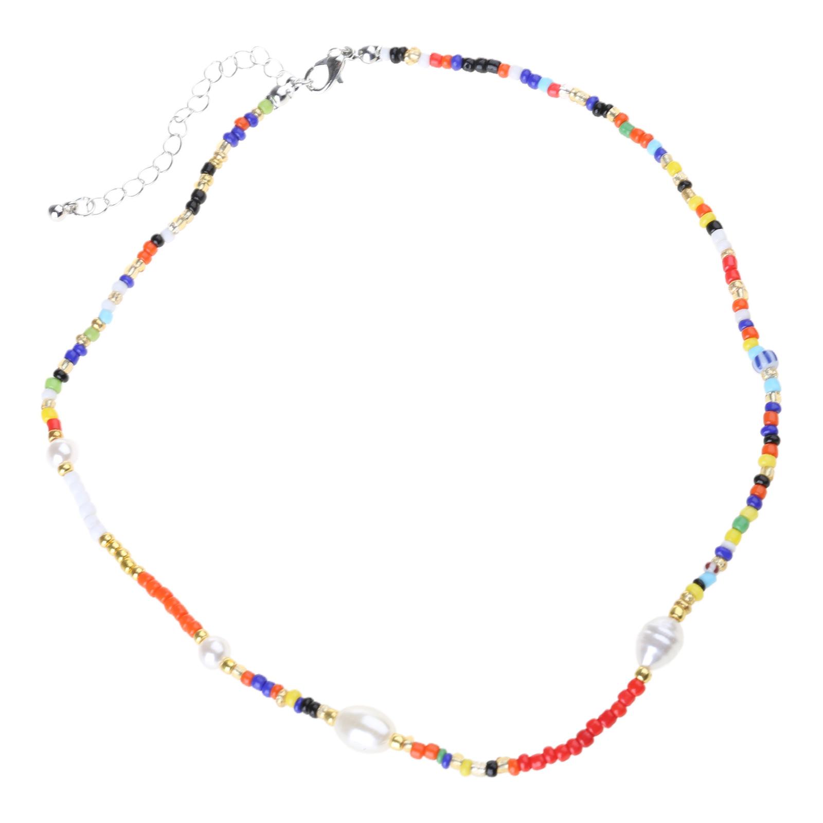 

Регулируемое по длине ожерелье Ожерелье из разноцветных бусин Эффектное ожерелье Ожерелье из бусин Элегантное украшение на шею на каждый день