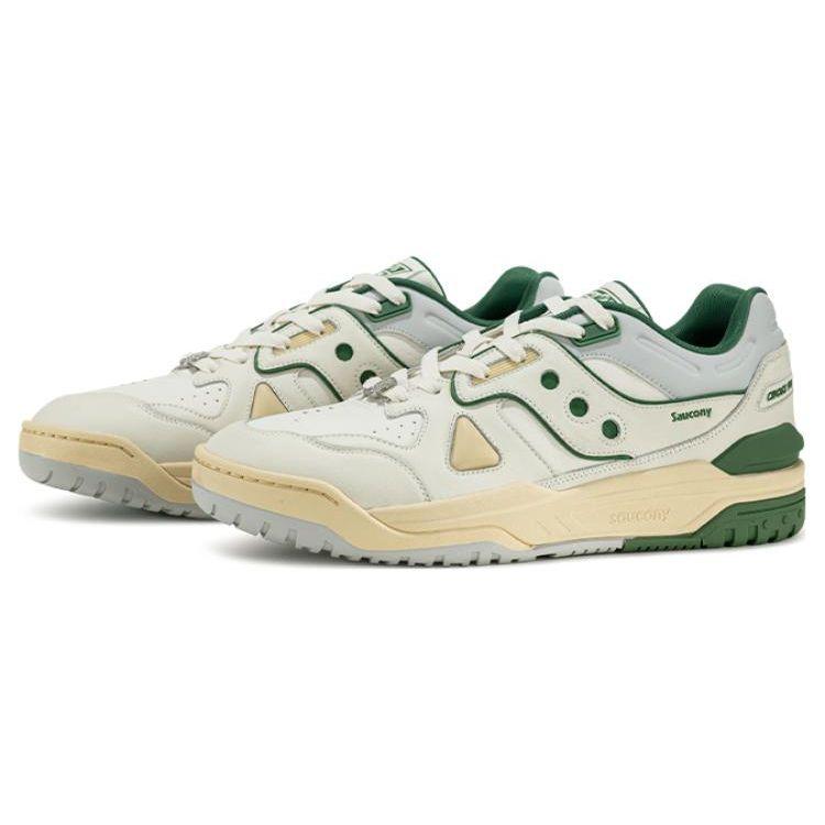 SAUCONY Cross 90 Non-Slip Durable Low-Top Sneakers Unisex Sneakers White Green S79035-18
