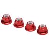 4Pcs RC Car Nuts M4 Aluminum Alloy 4mm Inner Diameter RC Car Accessory for 1   10 Remote Control VehicleRed
