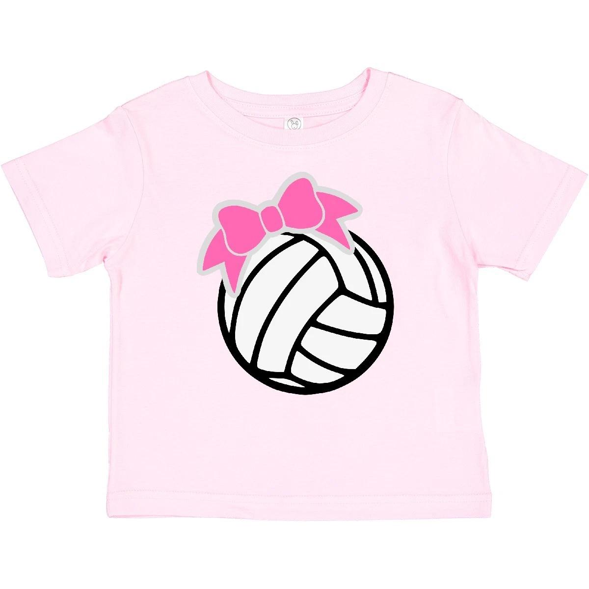 Inktastic Volleyball With Pink Bow Baby T-Shirt Sports Boodlebug Graphics Player 150