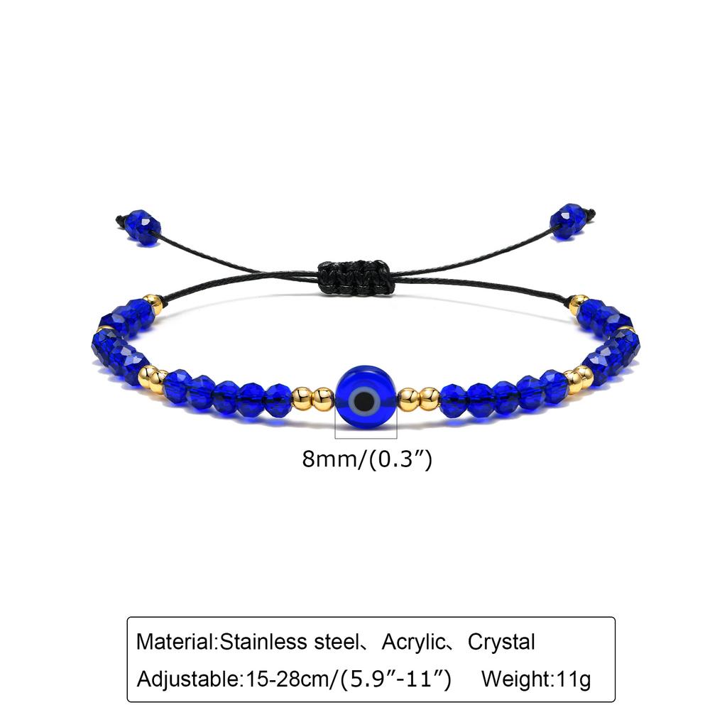 5 Color Styles Handmade Braided Turkish Lucky Evil Eye Beads Bracelets For Women Blue Eyes Adjustable Female Lucky Jewelry