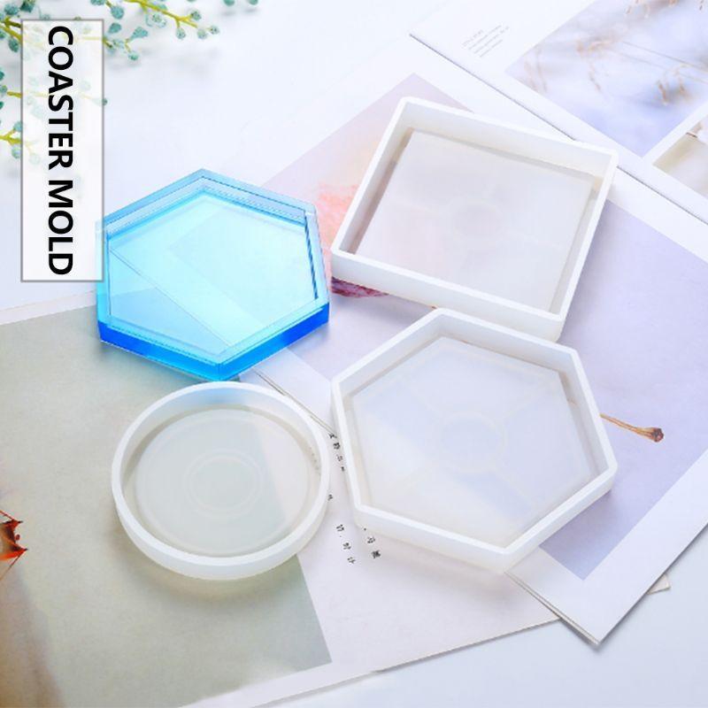 A52E DIY Epoxy Resin Bracket Holder Silicone Geometric Mold Handmade Gadgets Fondant Mould for Kids Adults