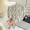 Liquid Shape Handheld Mirror Silver Vanity Mirror Beauty Makeup Mirror  Women