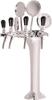 Beer Dispensing Column - Chrome Plated - 4-Way - Cooling System - 2m Hose - Elegant