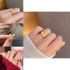 Trendy Rabbit Ear Design Gold Plated Brass Ring Perfect For Special Occasions