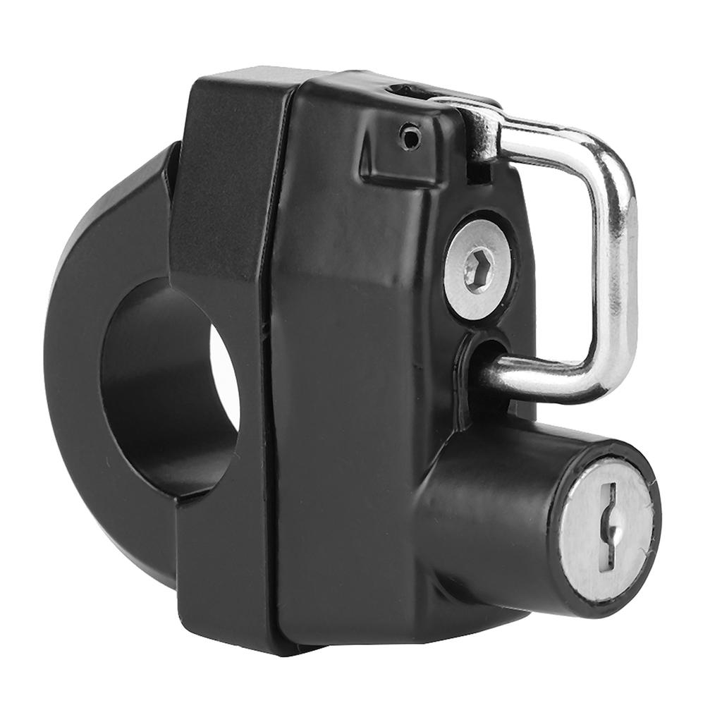 Universal Motorcycle 22mm 0.9in Handlebars Helmet Lock Set Padlock Accessories