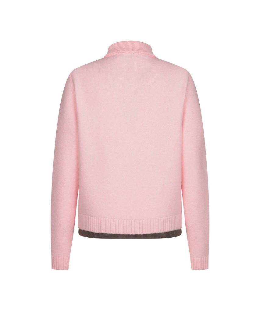 Mondayflow Button-Up Knit Cardigan_Baby Pink