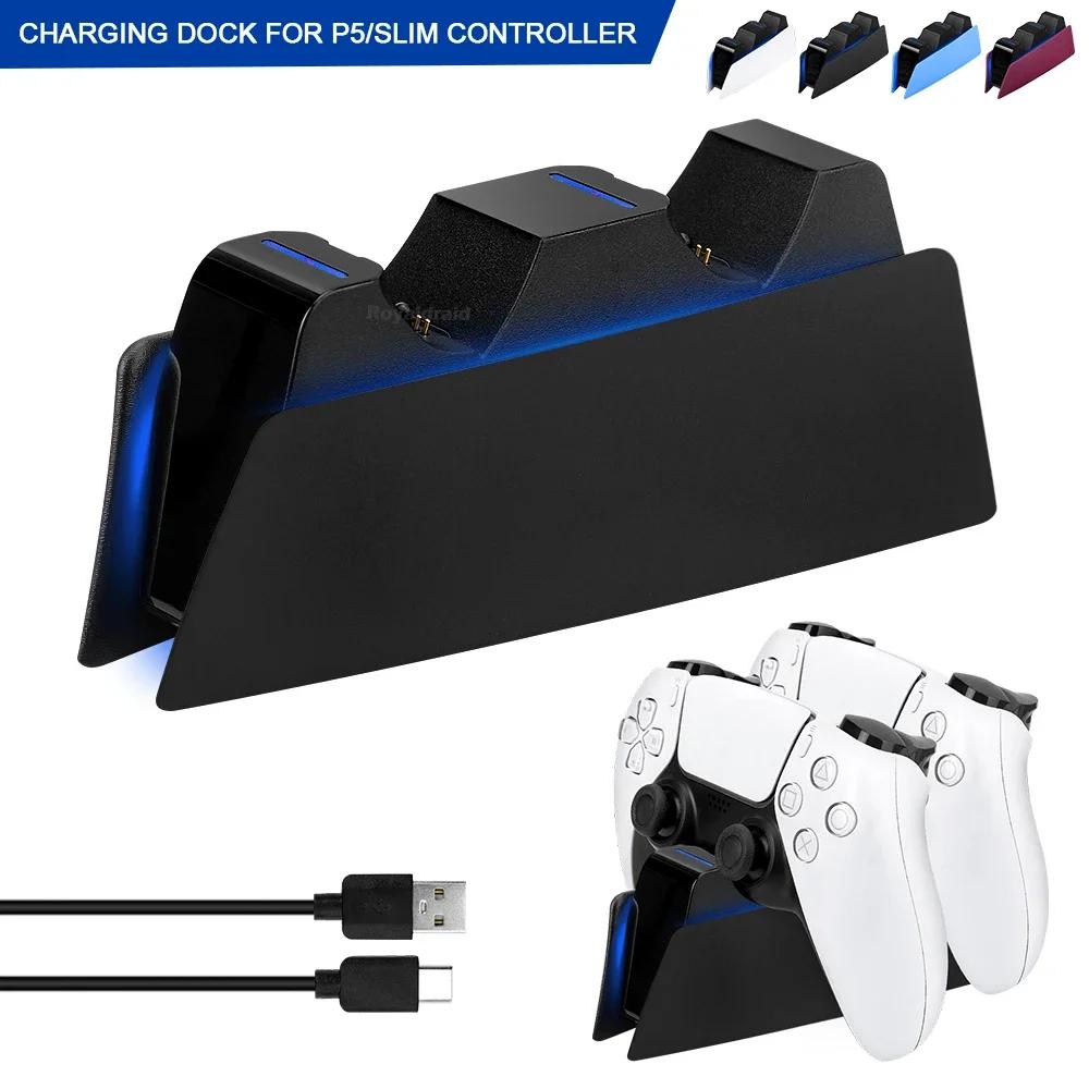 30th Anniversary Controller Charging Station Dual Fast Charger Dock for PS5 DualSense Wireless Controller LED Charging Indicator Only Dock