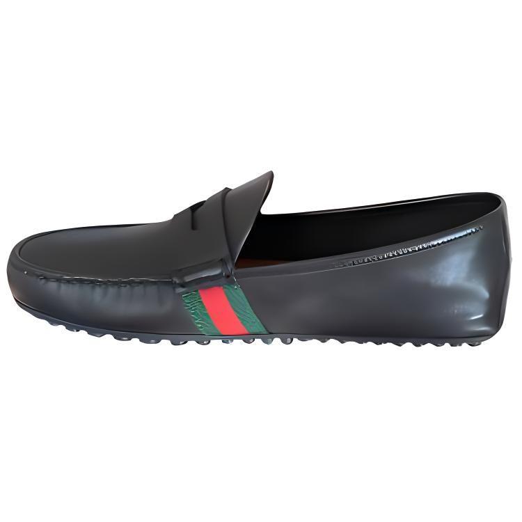 Gucci mokasīni `Melns Zaļš Sarkans` 566294