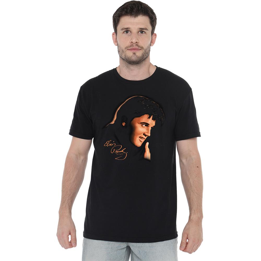 Elvis Presley Unisex Erwachsenen Warmes Porträt T-Shirt