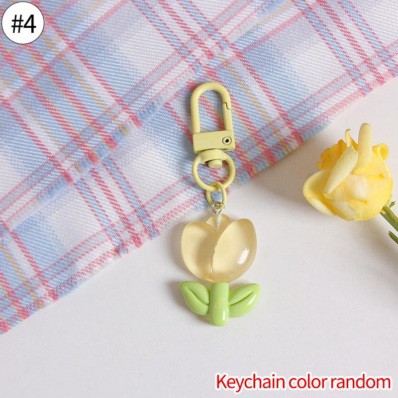 Lieblicher Sakura-Blumen-Schlüsselanhänger-Anhänger Niedlicher Farbiger Transparenter Blumen-Schlüsselanhänger-Anhänger Emaille-Taschenanhänger Charms Schlüsselring
