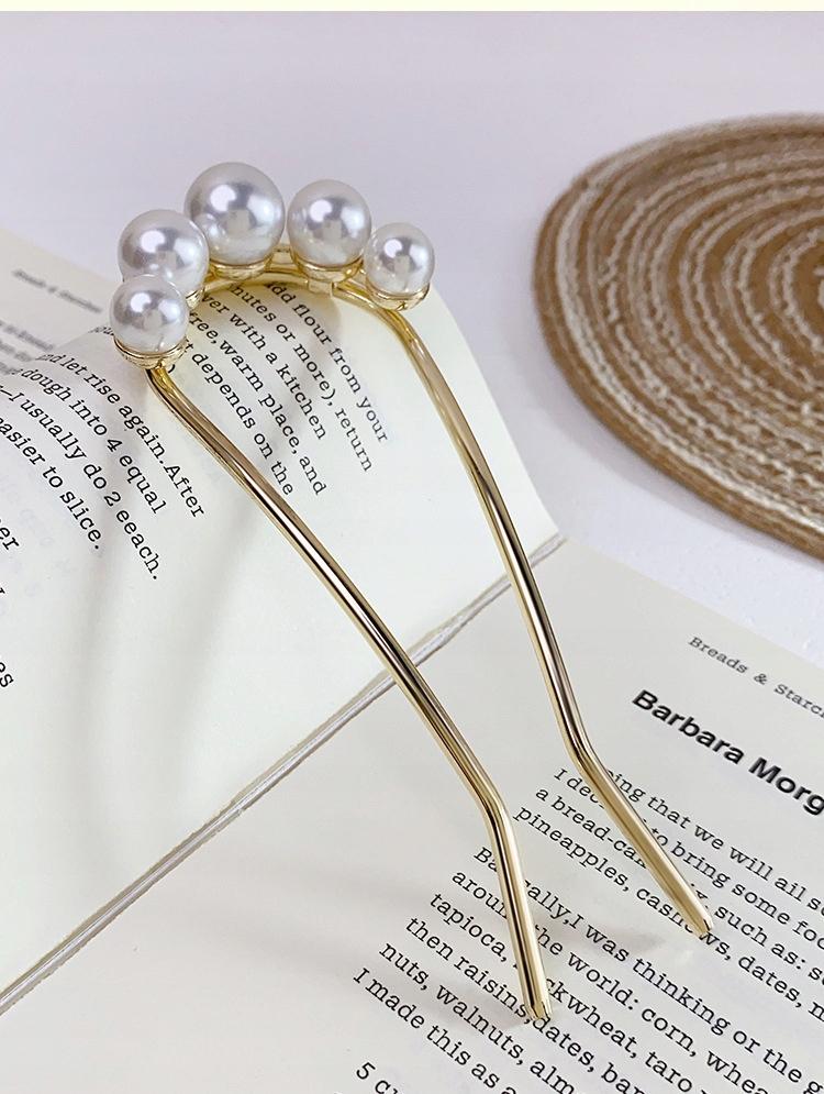 French pearl hair SLIDE wedding headdress pearl hair ornament