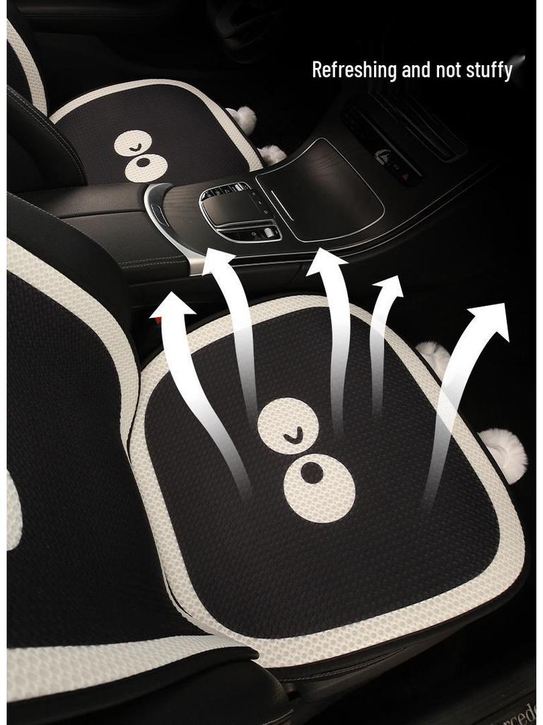 Cute Eyes & Feet Universal Car Seat Cushion for VW Golf, Sagitar, Tayron, T-Roc - All-Season Use.