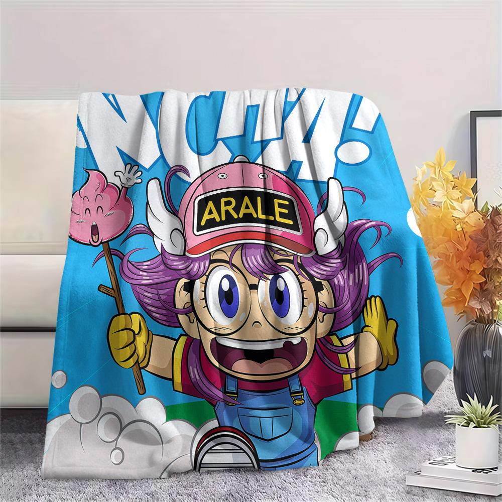 Dr. Slump Print Flannel Blanket, High quality Comfortable for All Seasons, Home Decor, Warmth and Comfort