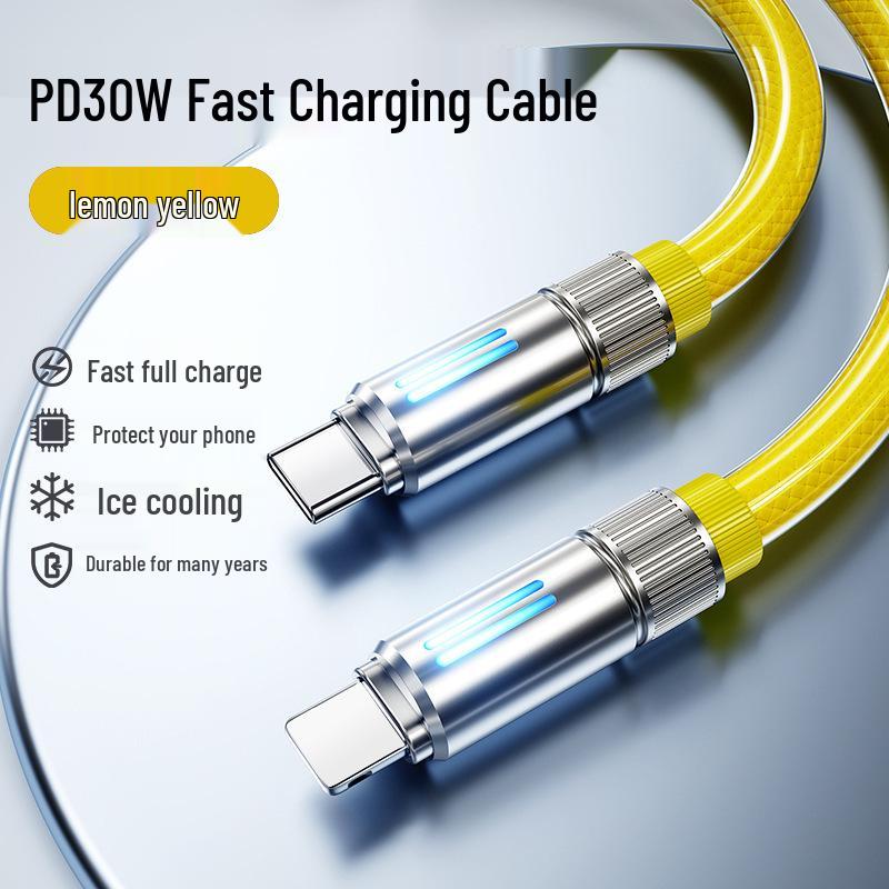 

Сверхбыстрая зарядка 240 Вт, светящийся кабель с двумя разъемами Type-C для ноутбуков/планшетов Apple и Huawei 1.5M Bare Cable