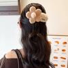Cute Headwear Accessories Sweet Duckbill Clip Flyaway Hair Plush Flower Hair Clip  Autumn Winter