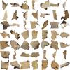 50 Retro Burned English Fragments Graffiti Stickers Personalized Decoration Guitar Laptop Suitcase DIY Waterproof