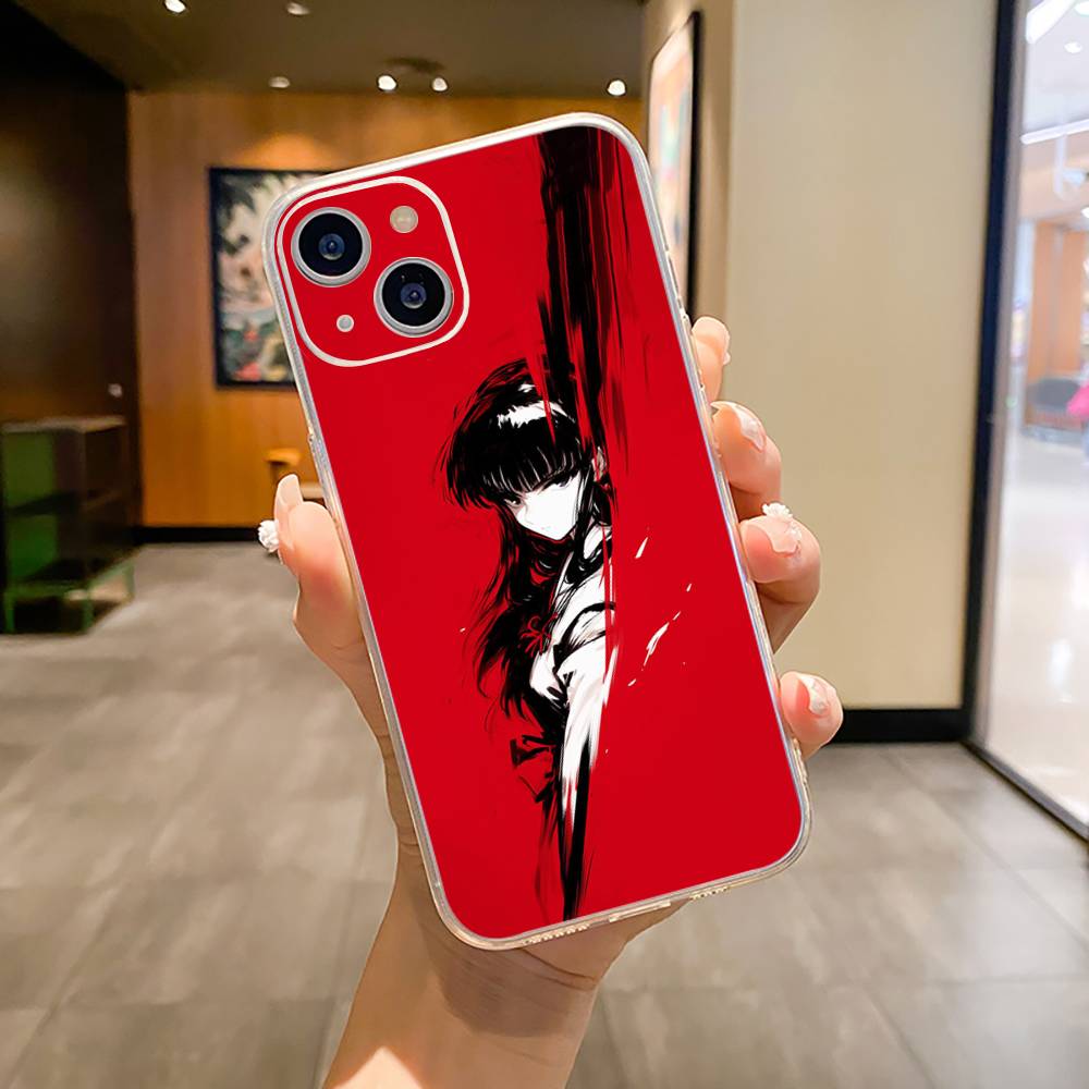 

Half-Demon -nuyasha Phone Case For iPhone17,16,15,14,13,12,11 ,Pro Max, Plus Soft Silicone Transparent Cover iPhone14