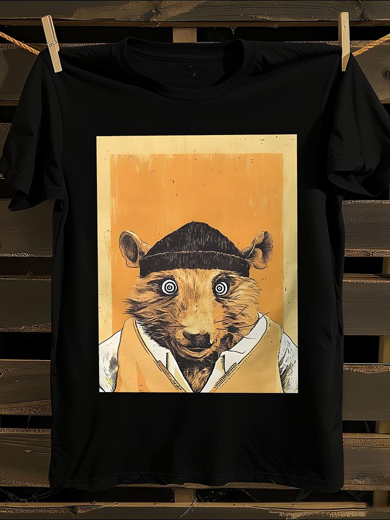 s Fantastic Mr. Fox Book-Inspired T-Shirt Mens Tshirt Womens Tshirts with Letters Print Short Sleeves T-Shirt Casual Street Tee Shirt Top