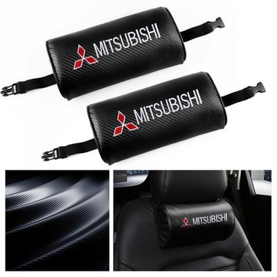 1/2 Stück Auto-Nackenkissen Druck Auto-Stütze Kopfstützkissen Zubehör Für Lancer EX Outlander Competition RALLIATR