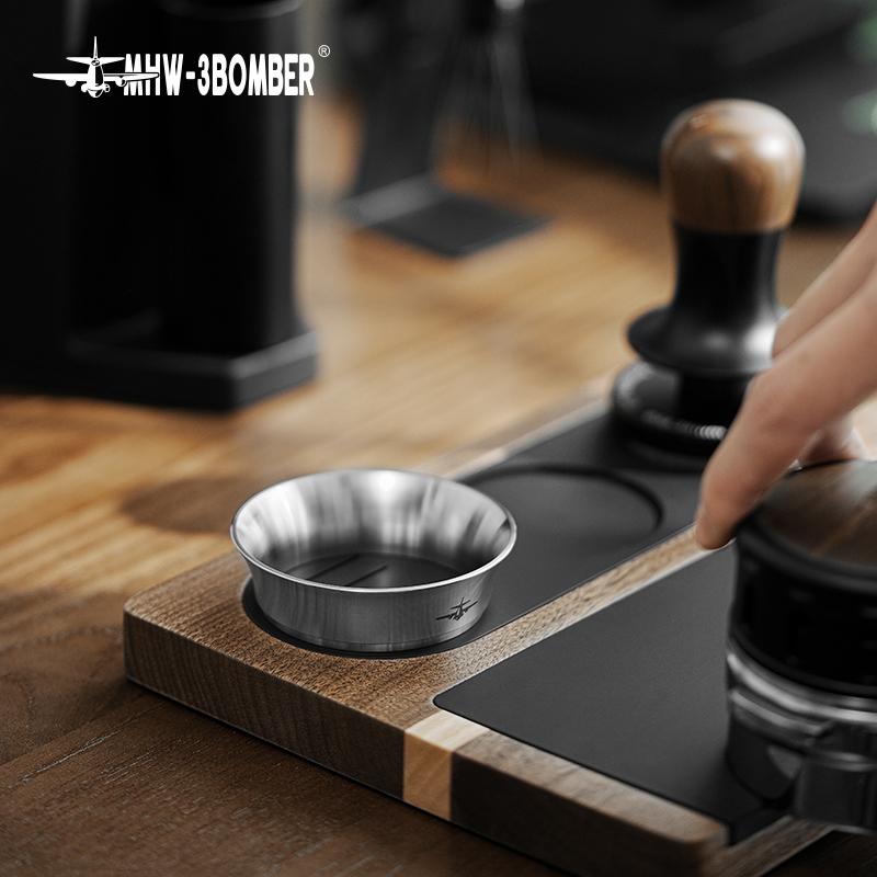 MHW-3BOMBER Espresso Coffee Dosing Funnel Compatible 51/53/54/58mm Portafilter Stainless Steel Coffee Dosing Ring Barista Tools 3