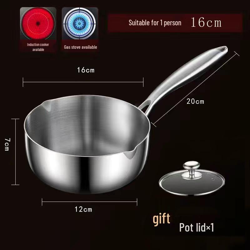 

316 Stainless Steel Non-stick Yukihira Pan for Baby Food, Soup, Milk, and Frying