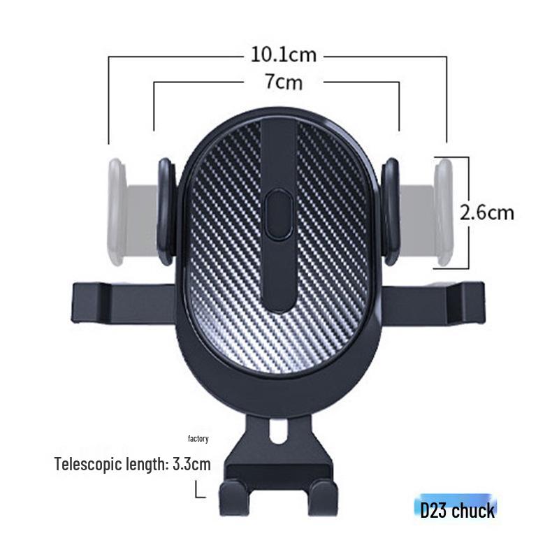 Automatic Car Phone Holder with Telescopic Suction Cup and Air Vent Mount Black