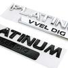 ACY1  ABS Car Body Side Letter Sticker for Nissan PLATINUM VVEL DIG Emblem Auto Rear Trunk Badge Exterior Accessories