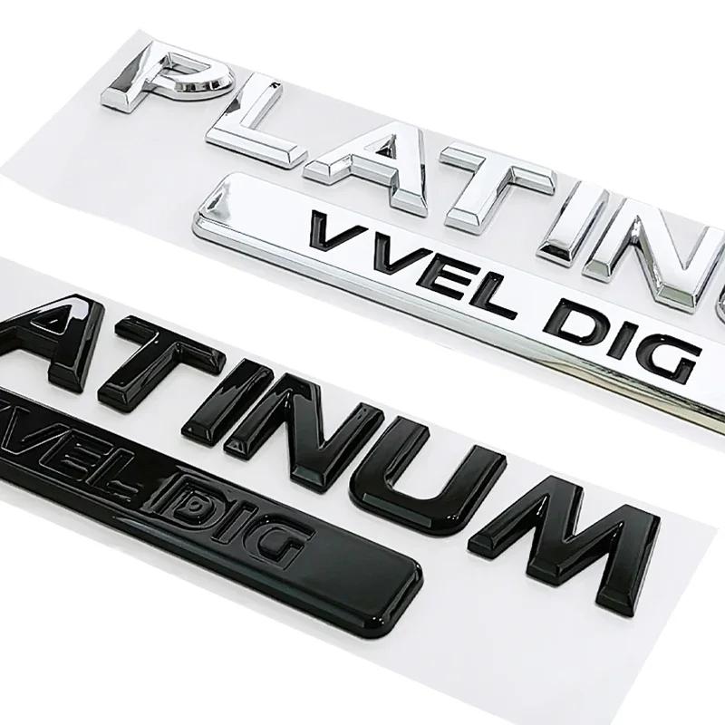 ACY1 ABS Car Body Side Letter Sticker for Nissan PLATINUM VVEL DIG Emblem Auto Rear Trunk Badge Exterior Accessories