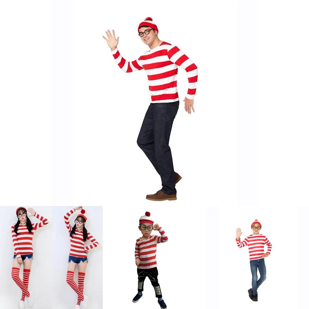 Wo ist Walter Halloween Kostüm Lustig und Smart UK Anime Cos Verkleidung