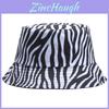 Fisherman Hat Women Zebra Print Sun Protection Summer Bucket Hat For Face Shade