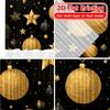 2D Flat Printing  2pcs Golden New Year(2) Contemporary Modern Curtains Versatile Fabric Curtains Decorations Outdoor Suitable for