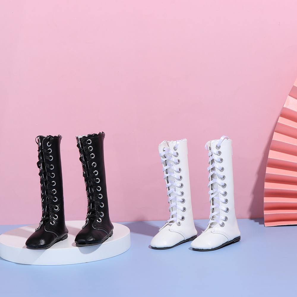 60CM Doll Shoes Princess High Heels Fashion PU Leather Boots Long Knee High Boots For 1/3 Bjd Doll Clothes Accessories