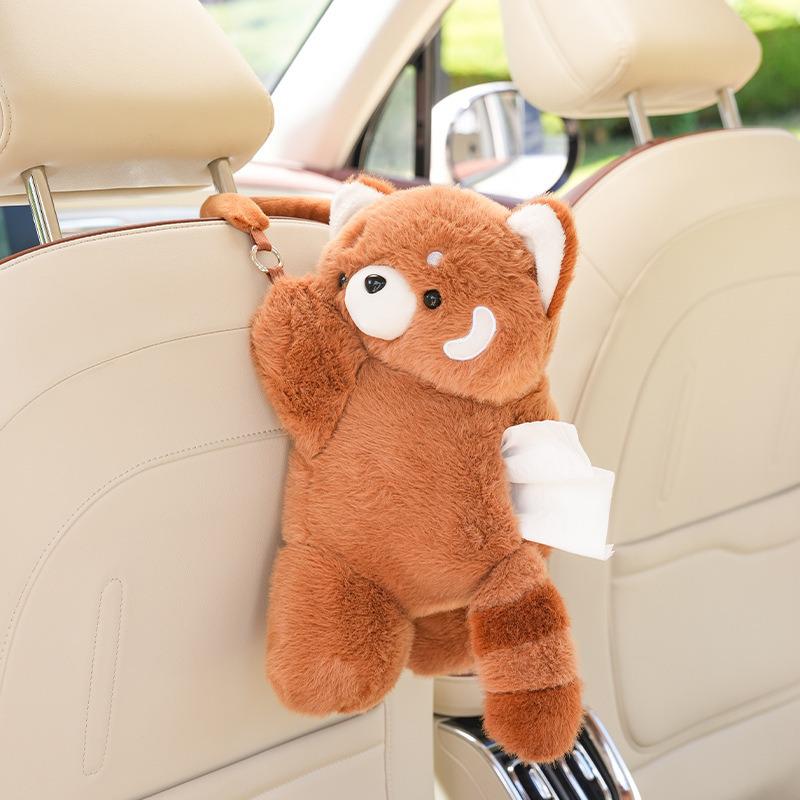 Creative Cartoon Car Plush Tissue Box - Hanging or Armrest Style