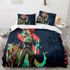 Game Valorant Neon Bedding Set For Bedroom Soft Modern Bedspreads Comefortable Kids Duvet Cover Quilt Cover And Pillowcase