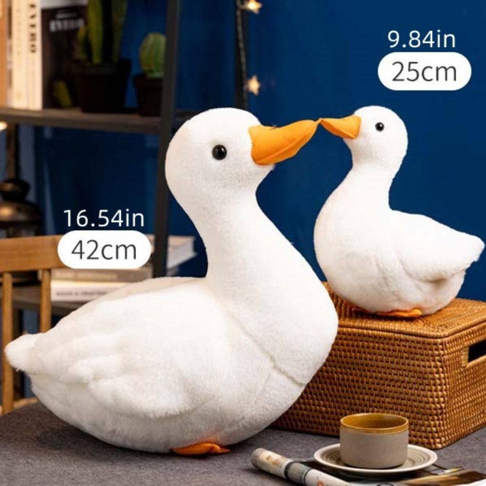 Stuffed Animal White Goose Stuffed Realistic Simulated Duck Toy Duck Plush Toy  Home Decor