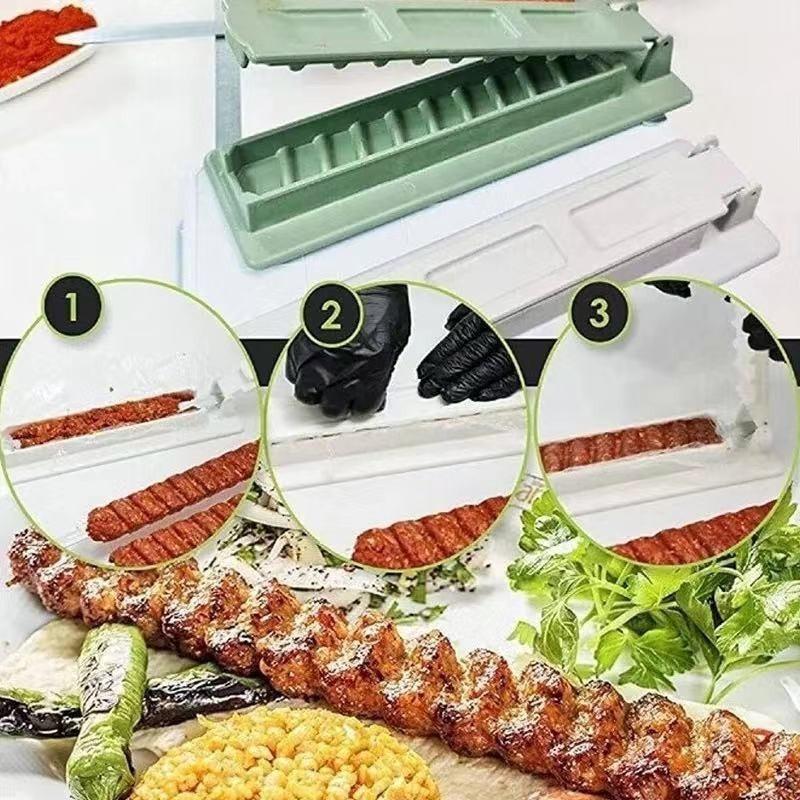 1PC Pinchos Fabricante de Kebab Pinchos para Barbacoa Pinchos para Barbacoa al Aire Libre Herramientas para Carne