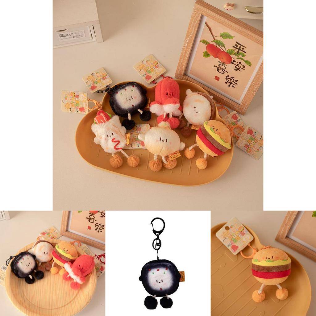 Cute Food Plush Toy Set With Hamburger Pancake Roujiamo Stuffed Animal Gift For Kids