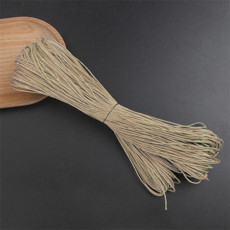1mm Natural Cotton Waxed Cord 65.61Yard Long Weaving String for Handmade Bracelets Necklaces Jewelry Crafting Weaving