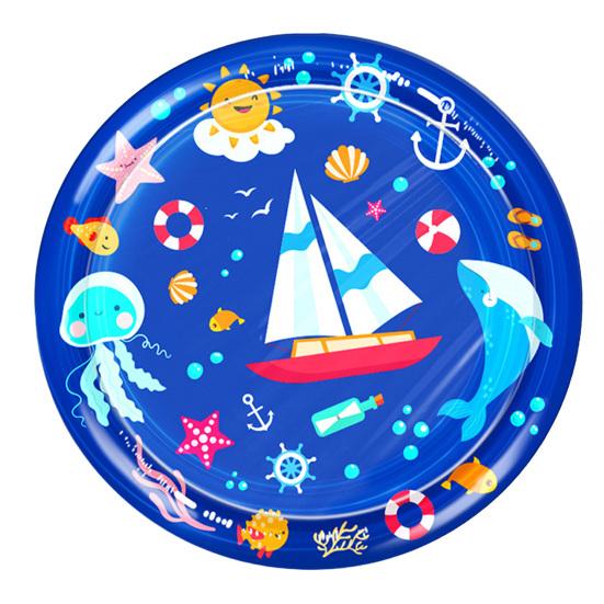 Inflatable Pet Mat, Water Sensory Play Mat, Water Fillable Pet Cooling Mat, Summer Water Pad for Cats And Dogs темно-синий