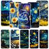 Coque de téléphone Art Nuit étoilée Van Gogh pour Samsung Galaxy A52 A51 A50S A12 A22 A32 A72 A10S A30S A31 A71 Note 20 Ultra 10 Plus S10