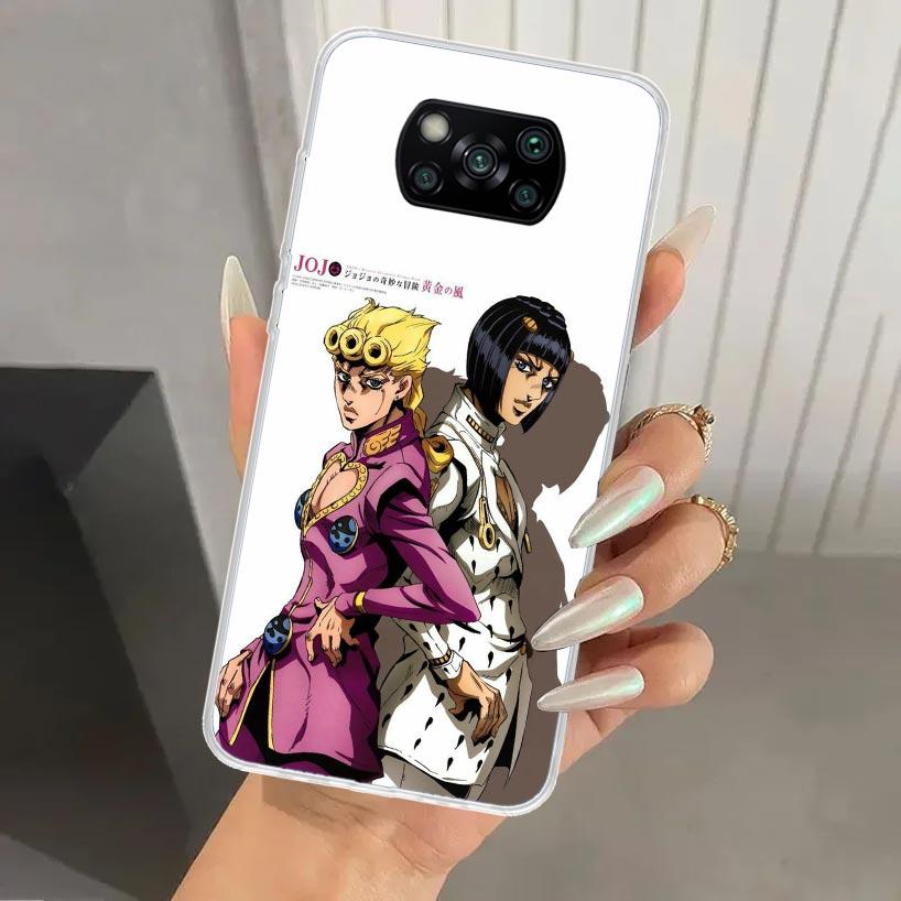 JoJo Bizarre Adventure Golden Wind Phone Case for Xiaomi Poco X5 X6 X7 Pro F7 Ultra M7 Redmi 15 15C 13 13C 12 12C 10 10A 10C 9 9