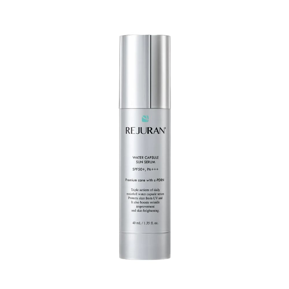 REJURAN Healer Сыворотка-солнце в капсулах Water Capsule Sun Serum SPF50+ PA++++ 40 мл с c-PDRN для увлажнения, щит из капсул с водой и глубокое клеточное успокоение, Aqua Booster уход