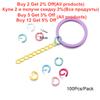 100Pcs/Lot 1.2x8mm Colorful Metal Open Jump Rings Split Jump Ring Connector for DIY Jewelry Making Findings Accessories Supplies