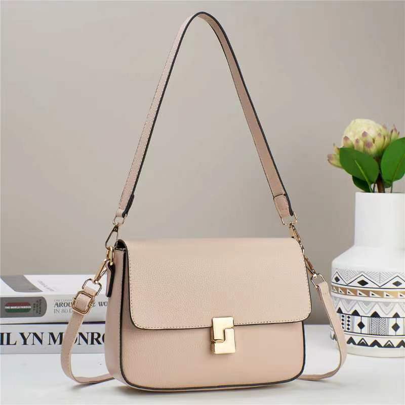Niche High-quality Lychee Pattern PU Material Small Square Bag Simple and Versatile Underarm Bag One Shoulder Slanted Straddle Women's Bag
