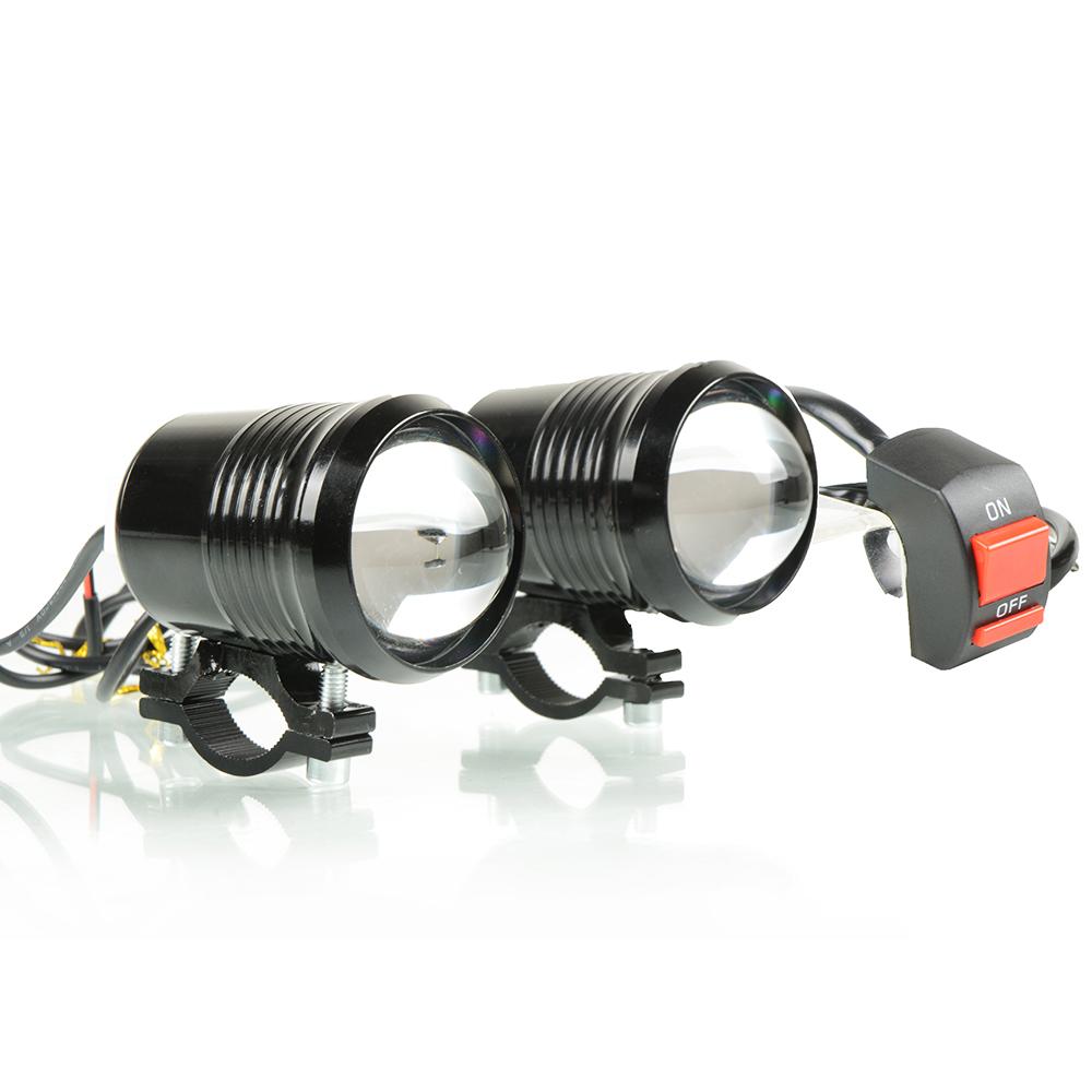 2PCS Motorcycle LED Light Moto Fog Spot Light U2 1200LM 30W Motorbike Auxiliary Lamp FOR Honda Goldwing GL1800